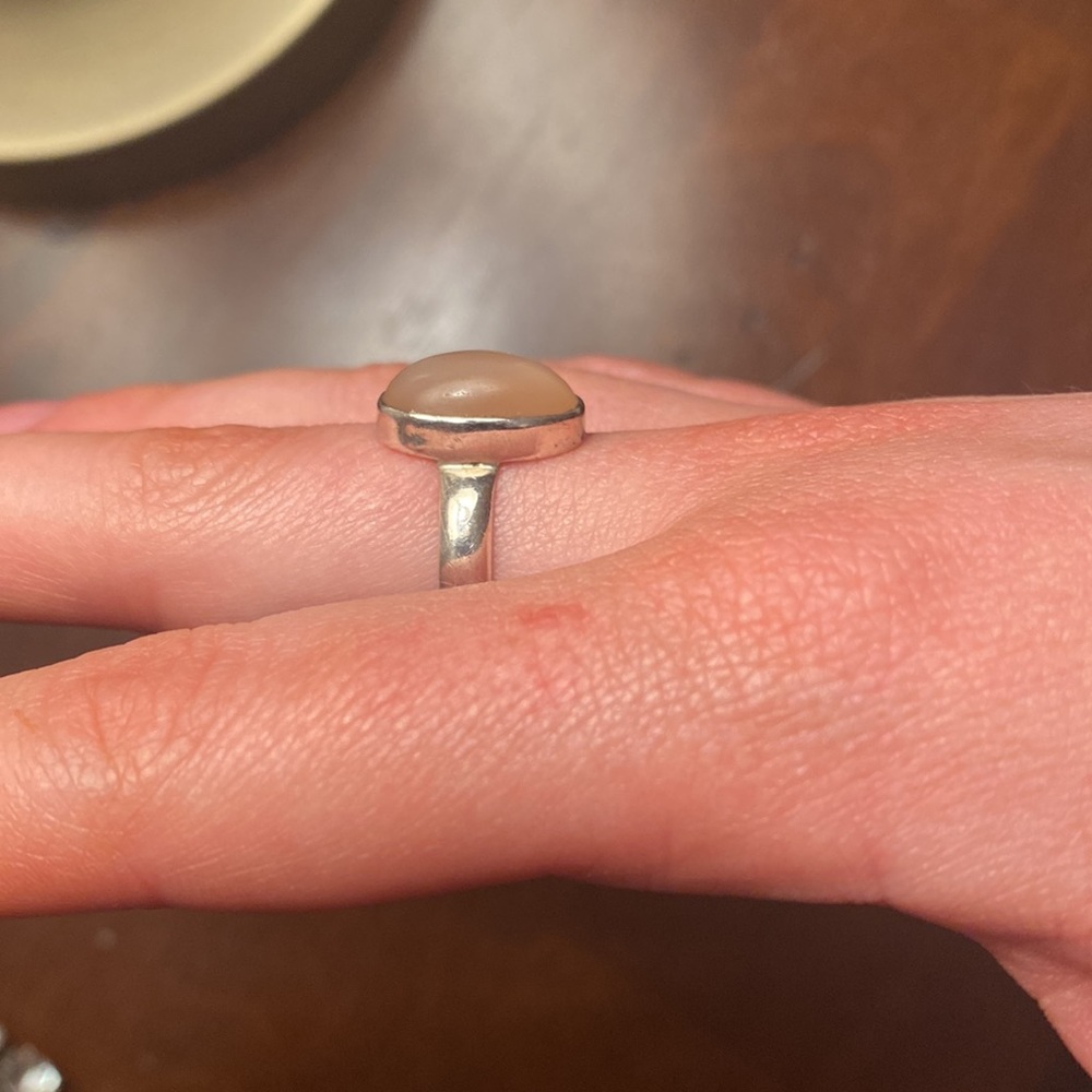 Sterling Silver Sunstone Statement Ring - image 2